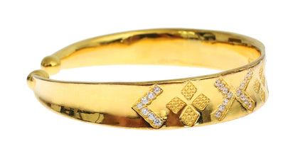 CZ Gold Sterling 925 Silver Bangle Bracelet Nialaya