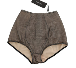 Bottoms Underwear Beige With Black Net Dolce & Gabbana