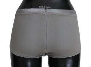 Underwear Silver With Net Silk Bottoms Dolce & Gabbana