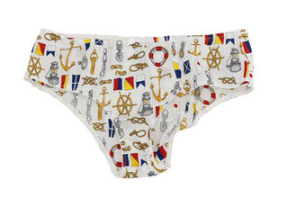 Underwear Sailor Print Silk Bottoms Dolce & Gabbana