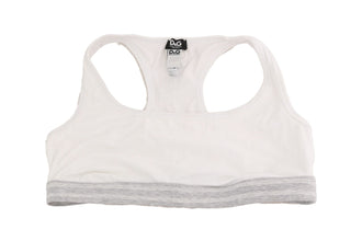 White Cotton Sport Stretch Bra Underwear Dolce & Gabbana