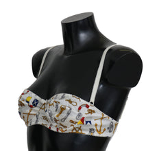 White Balconcino Sailor Print Underwear Dolce & Gabbana