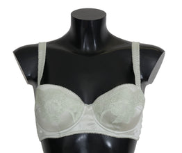 Green Balconcino Bra Floral Lace Underwear Dolce & Gabbana