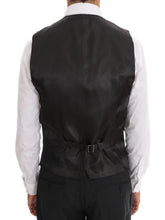 Dolce & Gabbana Gray Patterned Wool 3 Piece Slim Suit