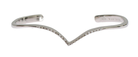 Skyfall CZ 925 Silver Bangle Bracelet Nialaya