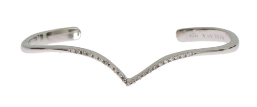 Skyfall CZ 925 Silver Bangle Bracelet Nialaya