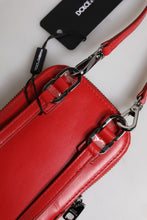 Dolce & Gabbana Red Leather Purse Phone Sling Crossbody Neck Strap Bag