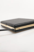Dolce & Gabbana Black Leather Gold Frame Clutch Evening Party Purse Bag