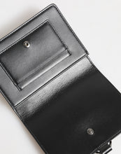 Dolce & Gabbana Black Leather Crystal Embellished Card Holder Wallet