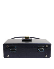 Dolce & Gabbana Blue DG BOX Lambskin Leather Crossbody Strap Bag