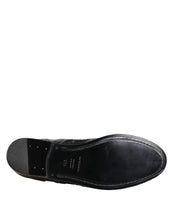 Dolce & Gabbana Black Leather Floral Lace Dress Formal  Shoes