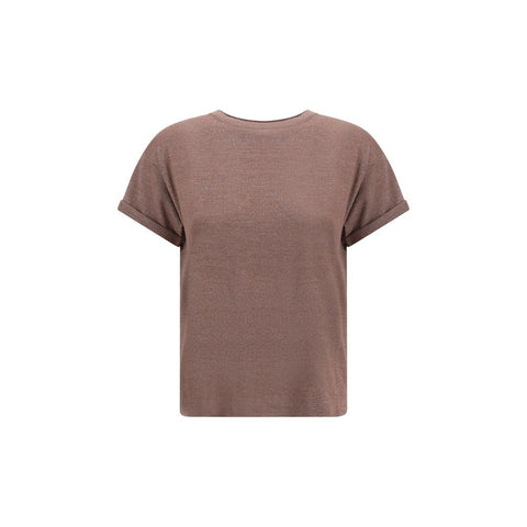 Brunello Cucinelli cashmere glitter T-shirt