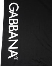 Dolce & Gabbana Black Logo Print Cotton Men Crew Neck T-shirt