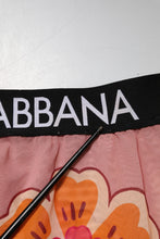 Dolce & Gabbana Pink Floral Leggings Stretch Waist Pants