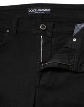 Dolce & Gabbana Black Cotton Skinny Mid Waist Denim Jeans