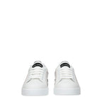 Dolce & Gabbana White Leather Low Top Sneakers