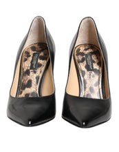 Dolce & Gabbana Black Calf Leather Stiletto Heels Pumps Shoes