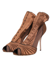 Dolce & Gabbana Brown Bette High Heeled Ankle Boots Shoes