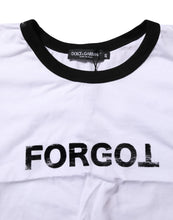 Dolce & Gabbana White Cotton Crew Neck Cropped Top T-shirt