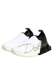Dolce & Gabbana White Black Low Top Sorrento Sneakers Shoes
