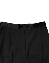 Dolce & Gabbana Black Wool HighWaist Tapered Trouser Pants