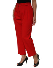 Dolce & Gabbana Red HighWaist Straight Women Trouser Pants
