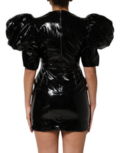 Dolce & Gabbana Black Bodycon Sheath Puff Sleeve Mini Dress