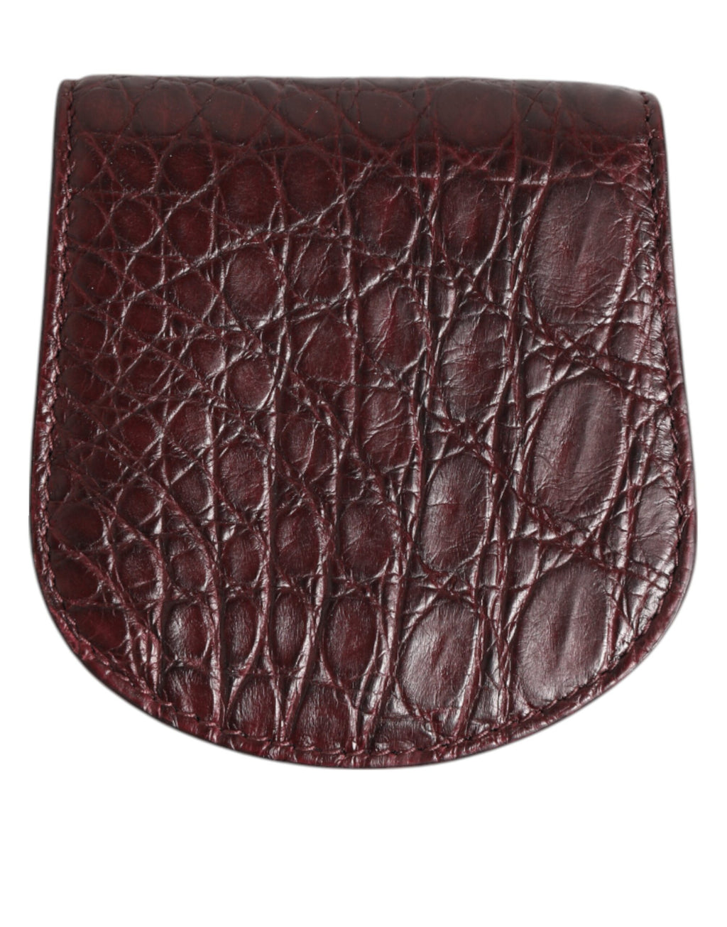 Dolce & Gabbana Burgundy Exotic Skin Coin Condom Case Holder Pocket Wallet