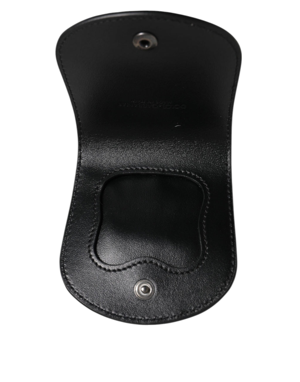 Dolce & Gabbana Black Exotic Skin Coin Condom Case Holder Pocket Wallet