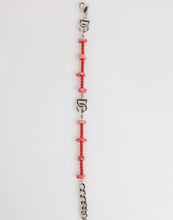 Dolce & Gabbana Silver Tone Brass Beaded Resin DG Logo Chain Men Bracelet