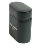 Dolce & Gabbana Black Leather Logo Print Flip Holder Men Airpods Case