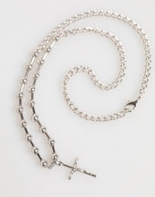 Dolce & Gabbana Silver Tone Brass Chain Religious Cross Pendant Necklace