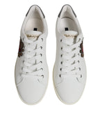 Dolce & Gabbana White Sacred Heart Men Low Top Sneakers Shoes