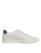 Dolce & Gabbana White Sacred Heart Men Low Top Sneakers Shoes