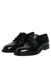 Dolce & Gabbana Black Calf Leather Lace Up Dress Shoes