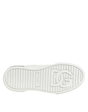 Dolce & Gabbana Black White Leather Portofino Sneaker Shoes
