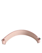 Dolce & Gabbana Light Pink Embellished Leather Bag Handle  Shoulder Strap