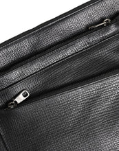 Dolce & Gabbana Black Palmellato Leather Logo Plaque Shoulder Borse Bag