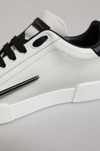 Dolce & Gabbana White Leather Portofino Lace Up Sneakers Shoes