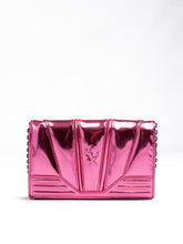 Ferrari Metal Pink GT patent leather bag with chain
