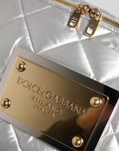 Dolce & Gabbana Silver Quilted Filled Crossbody Shoulder Bag SICILY Bag