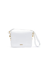 Off-White White/Gold  Metallic Stripe Crossbody Bag