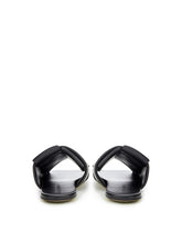 Bottega Veneta Elegant Black Leather Sandals