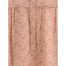 Kristina Ti Blouse with foliage print and refined stand-up collar