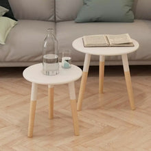 Side Tables 2 pcs Gray Solid Pinewood