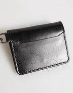 Dolce & Gabbana Wallet Black Leather Logo Embossed Key Chain Card Holder Wallet