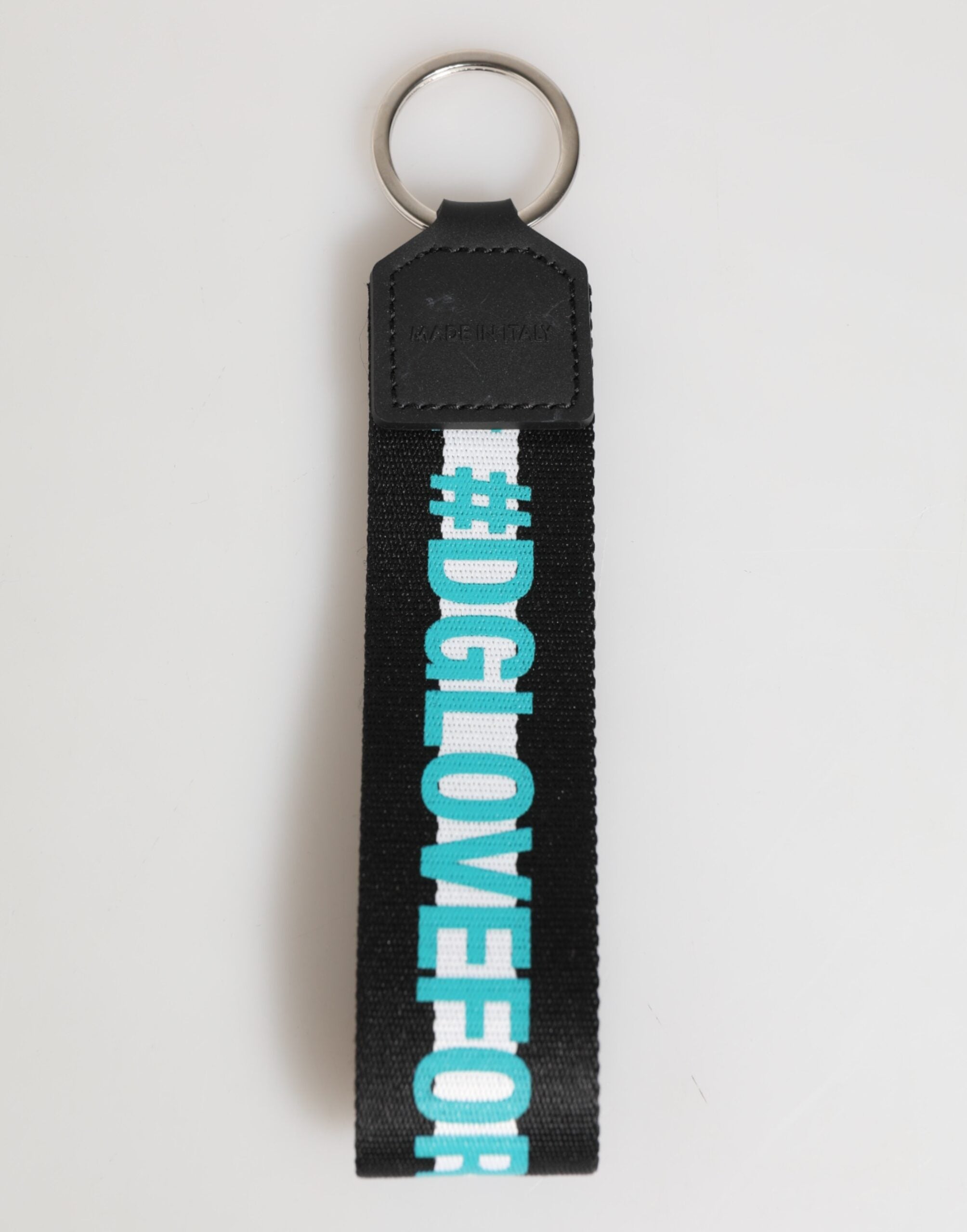 Dolce & Gabbana Multicolor Logo Polyester Brass Holder Keychain Keyring