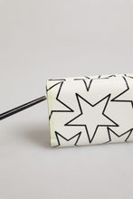 Dolce & Gabbana White Leather Trifold DG Star Print Card Holder Wallet