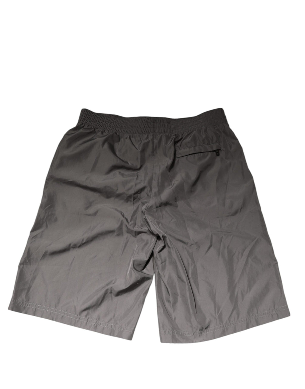 Dolce & Gabbana Light Gray Nylon Elastic Waist Shorts Swimwear
