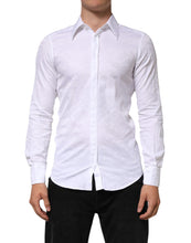 Dolce & Gabbana White Cotton MARTINI Paisley Jacquard Shirt